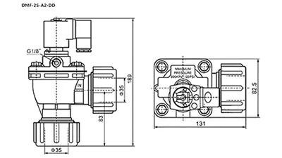 Cast Aluminum 2/2-Way Solenoid Valve, DMF-Z-DD Series